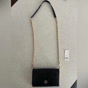 Tory Burch Robinson Metallic Chain Wallet